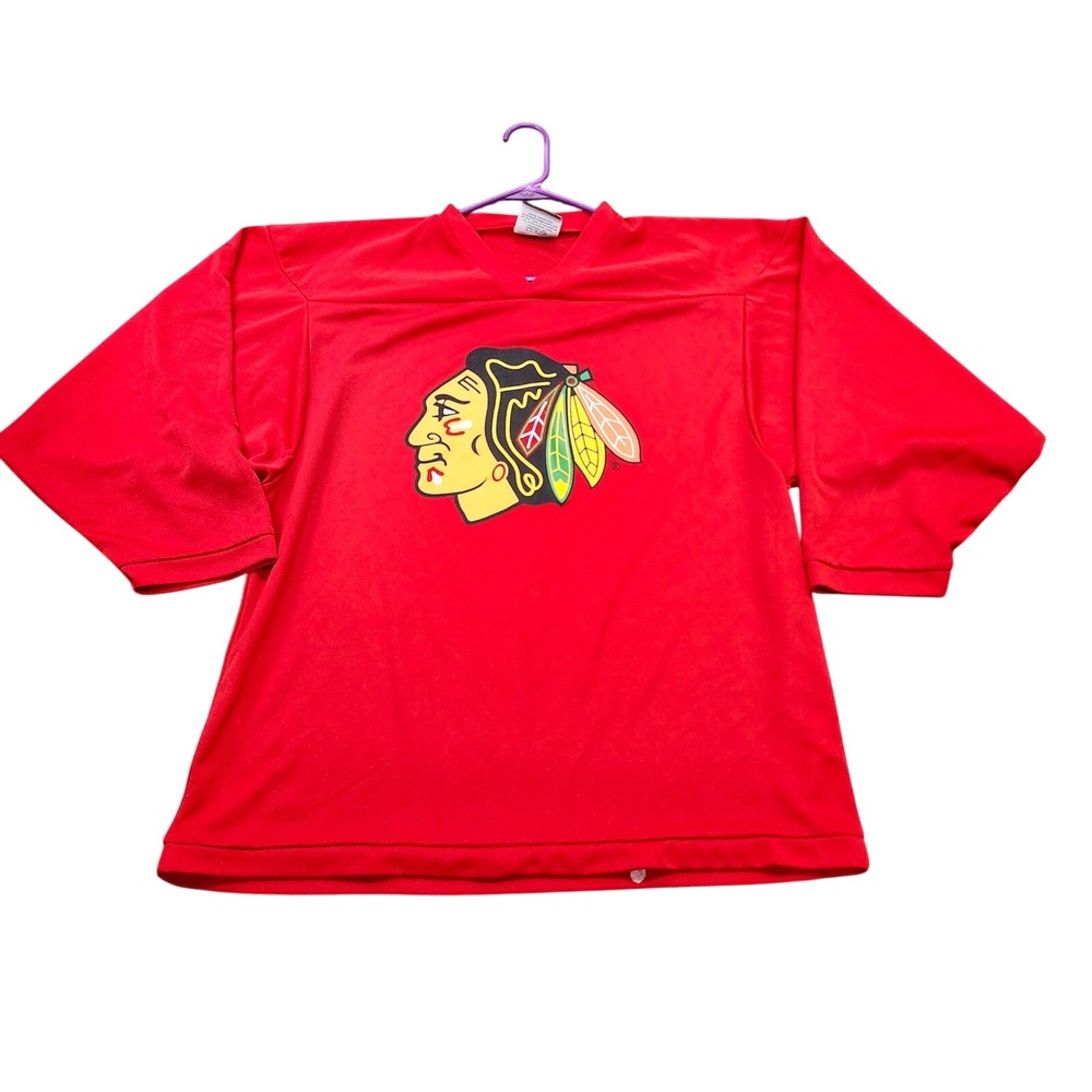 Chicago Blackhawks Hockey Practice Jersey Red Mens Small S NHL K1 Sportswear